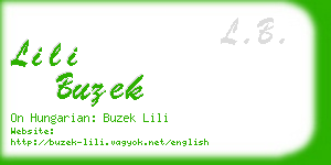 lili buzek business card